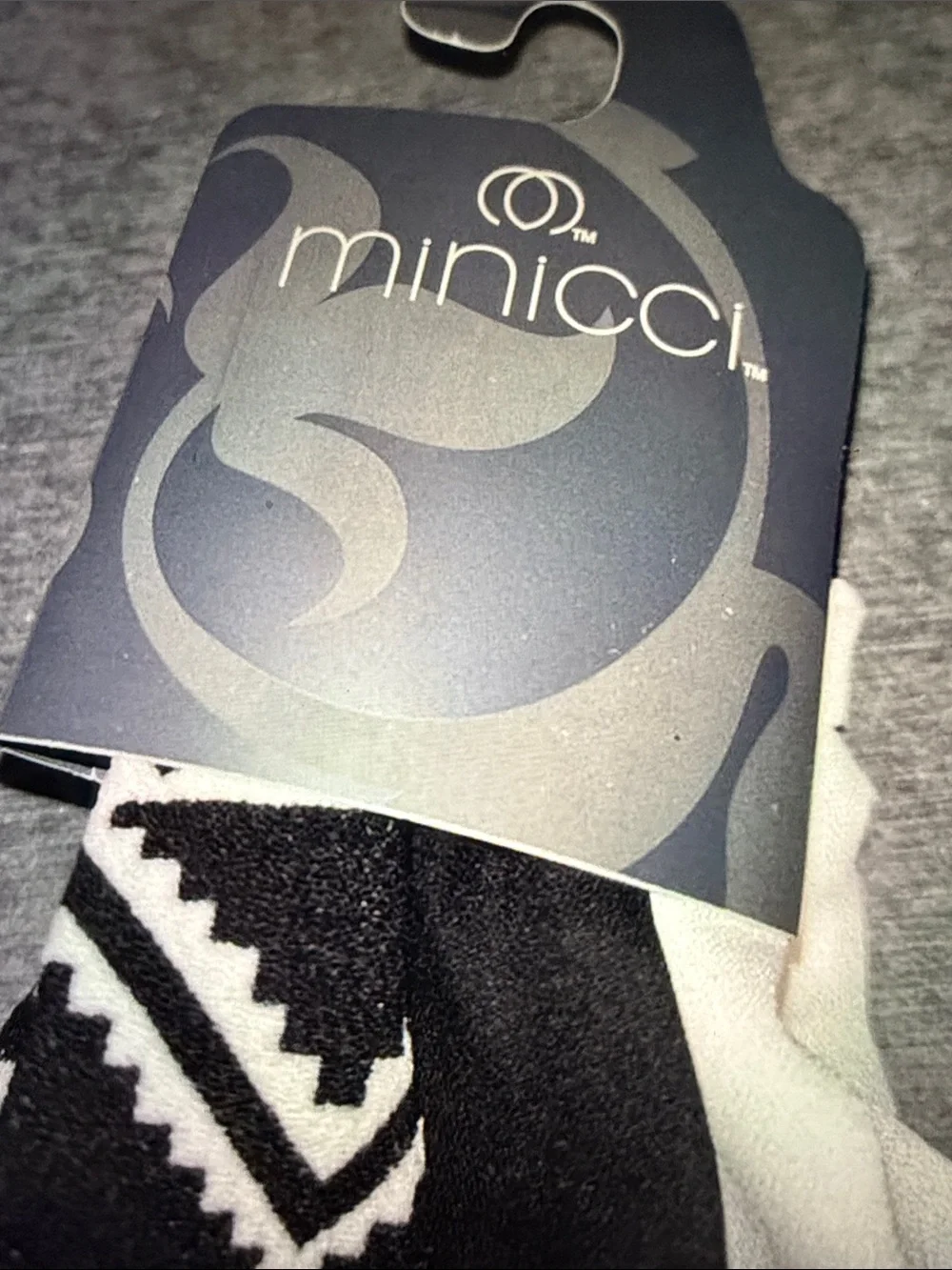 Minicci Black & White Geometric Stretch Headband. Set of 3
